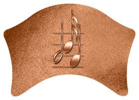 DABAN-382-CP Music Notes Copper